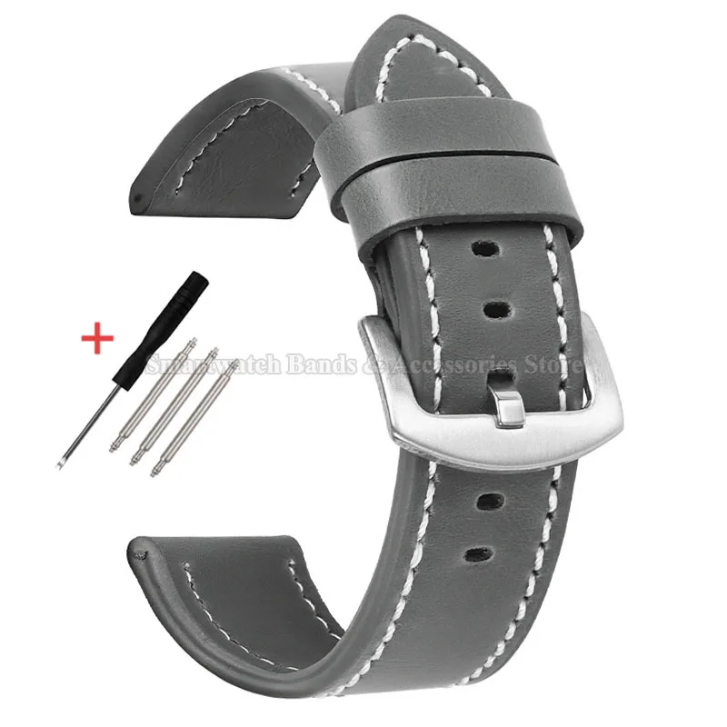 Elegant Vintage Leather Watch Strap - Waterproof Sport Bracelet, Multiple Sizes Available