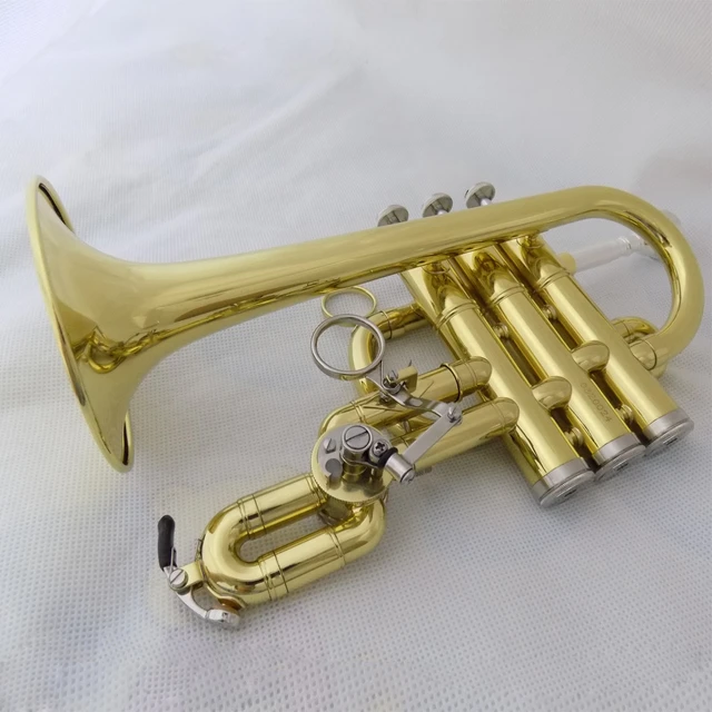 学生bb/ピッコロトランペットラッカー真鍮トランペットとマウスピースケース楽器trompeteステンレス鋼ピストン