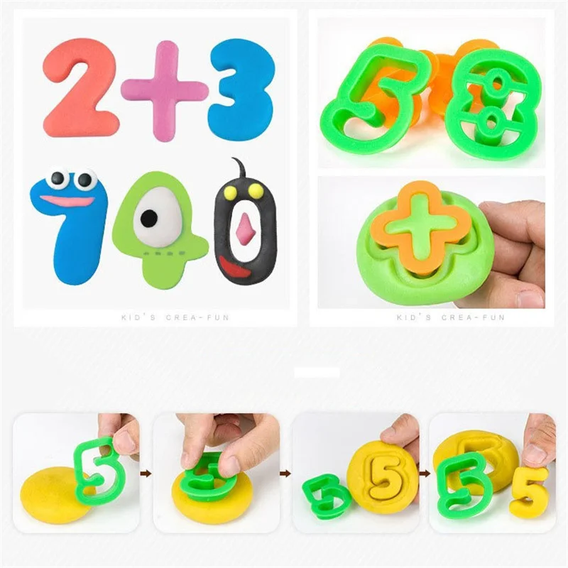 Dough Tools Playdough Mold Set for Kids Various Shape Needle Tube Letter Number Plasticine Accessory Children Craft Puzzle Toys 5