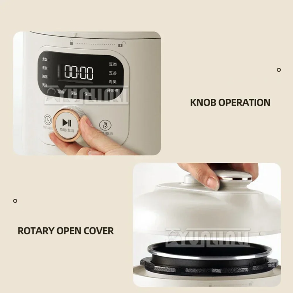 1.8L Electric Pressure Cooker Multifunctional Household Rice Cooker Portable Kitchen Appliance 4