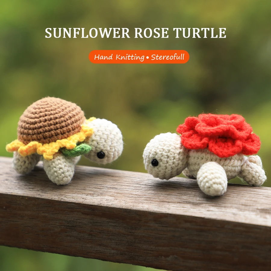 Sewing DIY Crochet Animal Kit Hand Knitting Yarn Needles Plush Doll Starter Yarn Hook Accessories