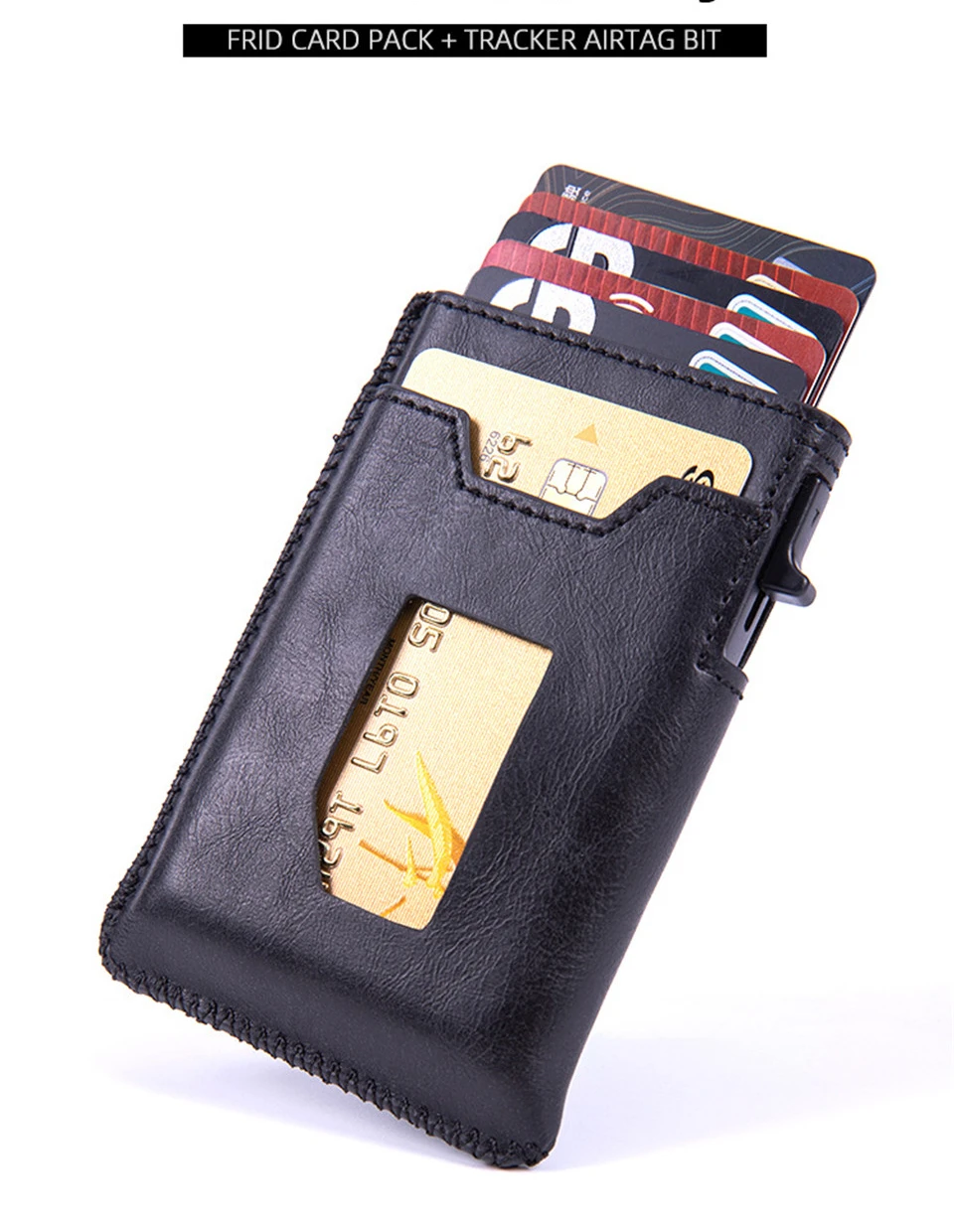 Rfid Wallet Porta Carte Di Credito Portatessere Con Gancio Porta