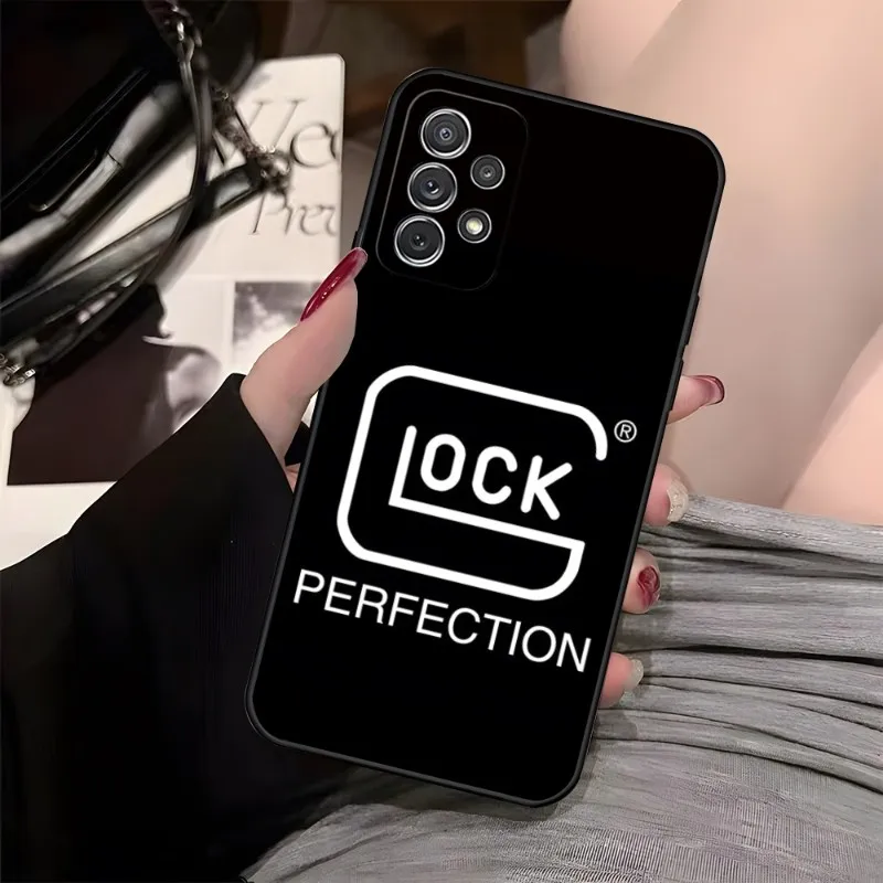 Custodia Per Telefono Con Logo Glock Handgun Per Samsung Ultra 22 30 21 S6 10 5G E 20 Fe 7 8 9 Plus S Edge Pro Cover Per Smartphone