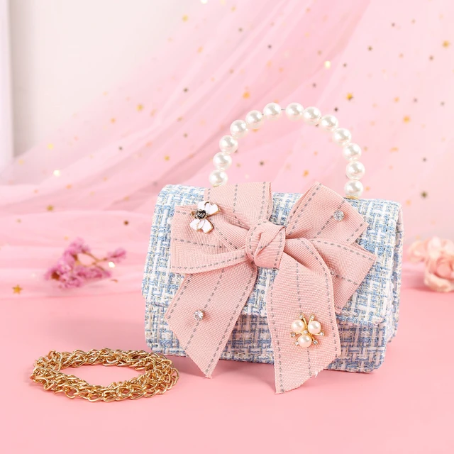 QWZNDZGR The New 2022 Korean Version Of The Bag Has A Single Shoulder  Diagonal Span Bag, A Pearl Chain Handbag, A Women's Bag, A Rhombus  Embroidery Thread, And A Princess Bag 