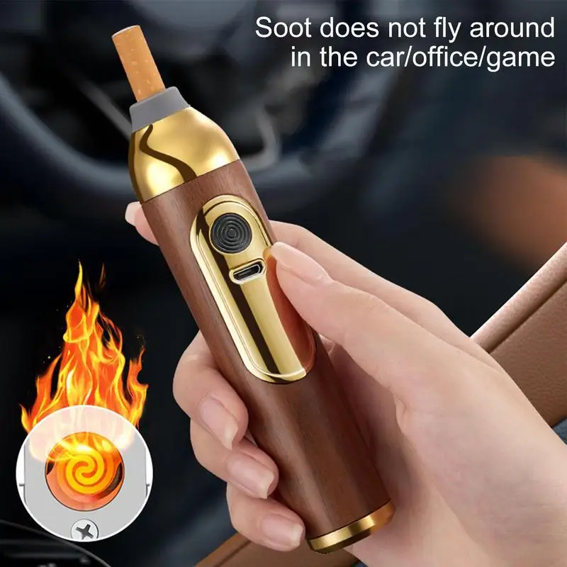 Mini Car Ashtray Wood Non-Dropping Portable Car Smoking Non-Projectile Special Cigar Holder Ash Organizer car ashtray portable ashtray