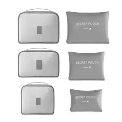 6 - Piece Travel Packing Cube Set with Shoe Bag - Portable Luggage Organizers (Set A)