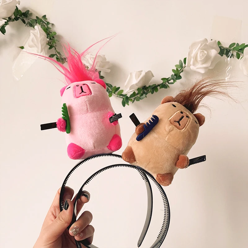 Hair Hoop with Kapіbara Funny Party Hats Birthday Party Hat Capybara Headband Birthday Gift Combing Freak Toy Gift for Kids party hat,birthday headband set