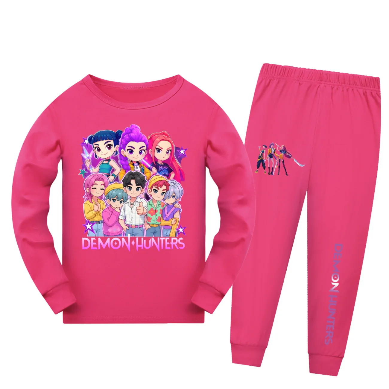Ensemble 2 Pièces Pyjama Pour Garçons Et Filles K-K Pop Demon H-Hunters