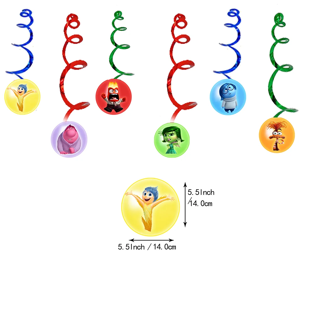 thumbnail image 1 of Decoración para fiesta de cumpleaños de Inside Out, pancarta con globos, adorno para tarta, suministros para fiesta de cumpleaños de Inside Out, baby shower, 1 of 5