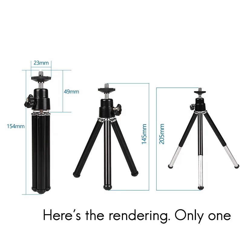 Lightweight Mini Portable Tripod Adjustable Mini Tripod Aluminum Alloy for Iphone Camera Projector Black phone tripod photo tripod home camera stand