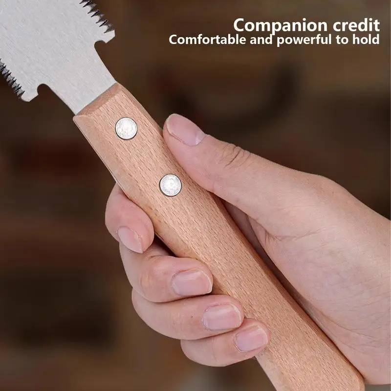 Woodworking Hand Pull Saw With Double Edges Japanese Styles Wood Cutter Tools With Non-slip Handle Flush Cut Saw For Gardening 5