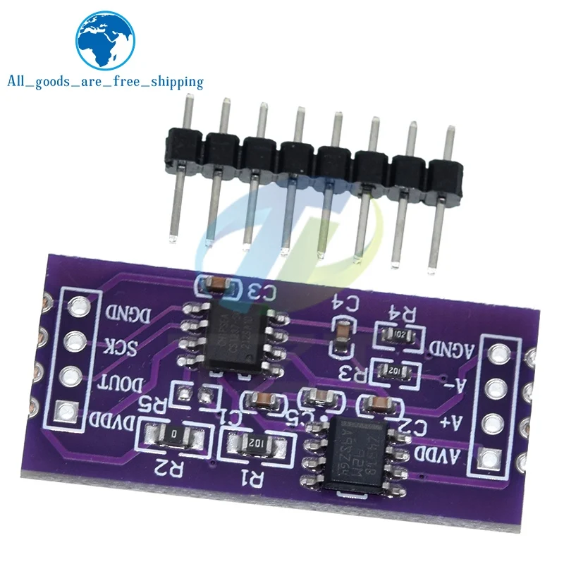 Pressure Sensor CS1237 24-bit ADC Module Onboard TL431 External Reference Chip Single-Channel Weighing Sensing 24bit For Arduino