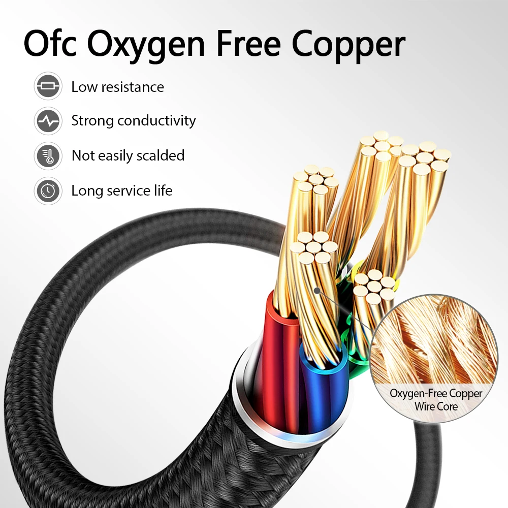 Nylon Braided Replacement Audio Cable With Volume Control for DENON AH-D7100 D7200 D600 D9200 D5200 Meze 99 Classics