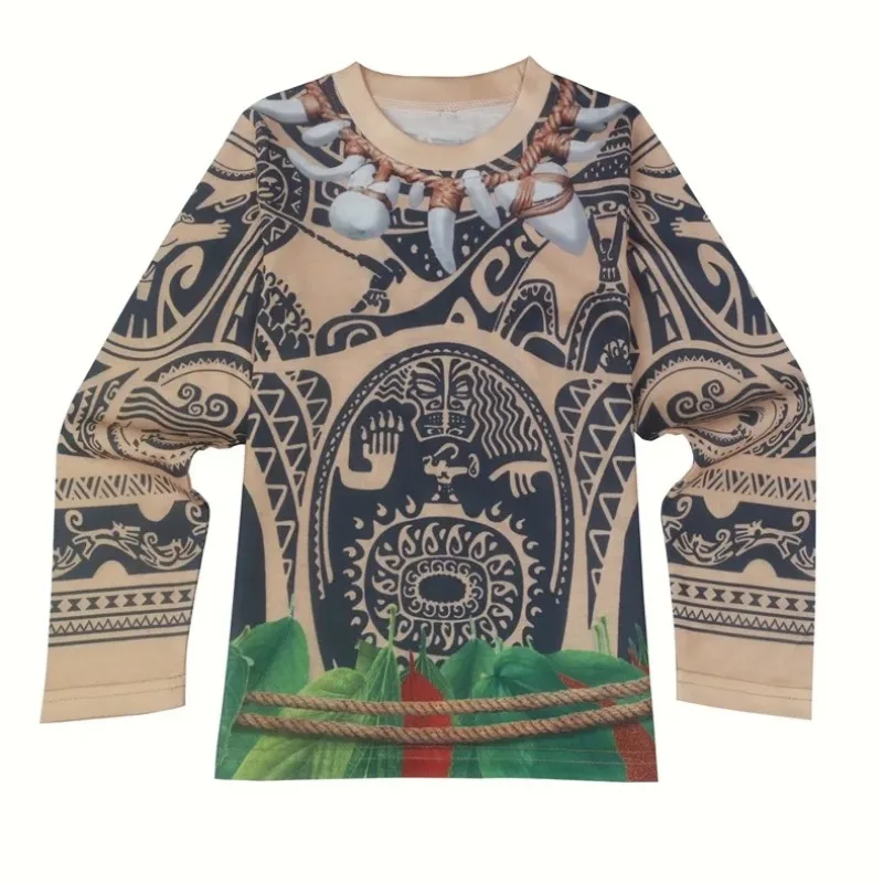 Kid Boys Winter Pajamas Moana Halloween Costume 3-8T