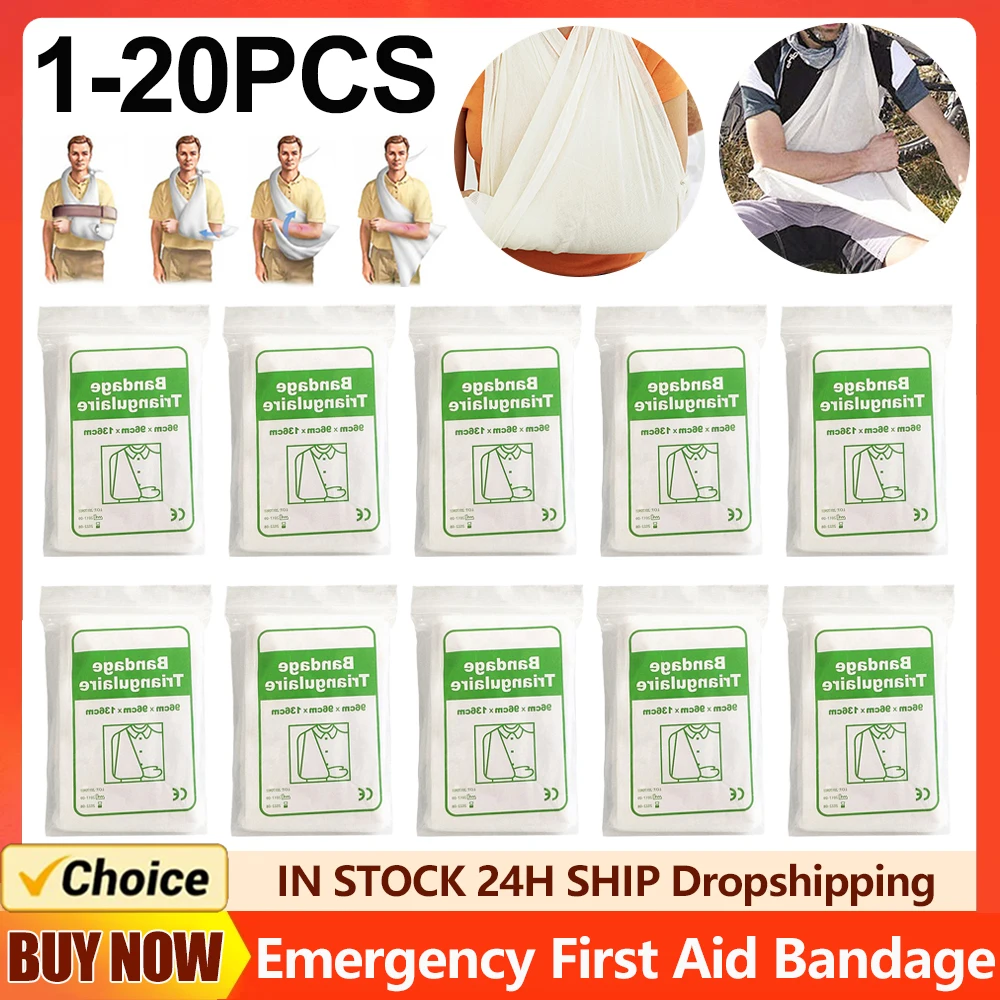 Triangular First Aid Bandage Non-Woven 1-20pcs for Wound Care