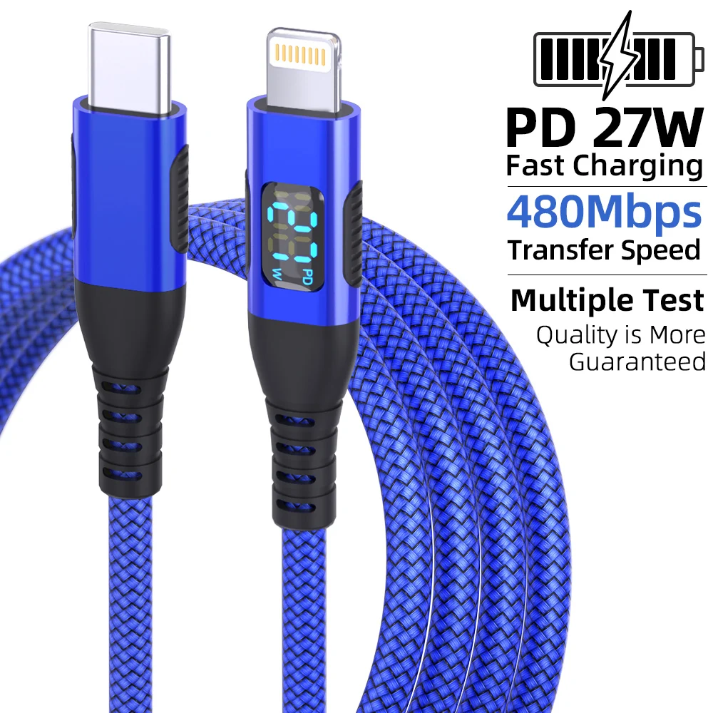 Premium 10FT Nylon Braided USB-C to Lightning Fast Charging Cable