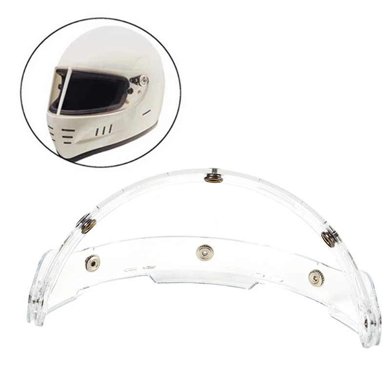 Motorcycle Helmet Bubble Visor With Bracket 3 Buttons Helmets Uv