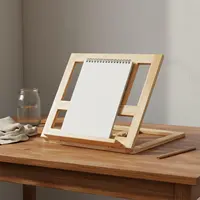 Portable Art Easel Set 2 in 1 Foldable Drawing Easel Adjustable Drawing Board Writing Utensil Ledge Wooden Sketch Board for Desk 3