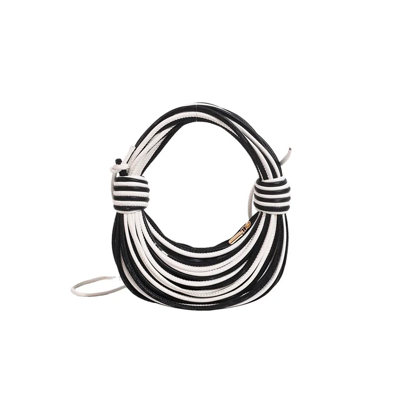 Bass new 2024 Europe and the United States fashion candy color women handbag ladies personality noodle woven shoulder bag