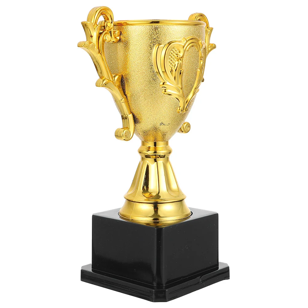

Trophies 18cm Plastic Trophy Kids Sports Competitions Award Toy with Base for School Kindergarten Champion Cup Medal