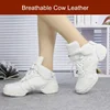 Men Leather Mesh Upper High Top Elevator Shoes Inside Professional Dance Sneakers Jazz Salsa Modern 4