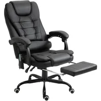 Vibrating Massage Office Chair, High Back Executive Recliner with Lumbar Support, Footrest, Reclining Back, Adjustable Height 6
