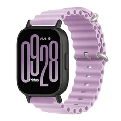 Ocean Silicone Sport Watch Band - Replacement Strap, 22mm/20mm, Universal Fit for 22mm watch band (Light purple 20)