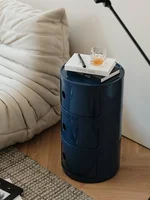 Round bedside table nordic plastic Bedside cabinet for bedroom small side end table nightstand Storage locker 3