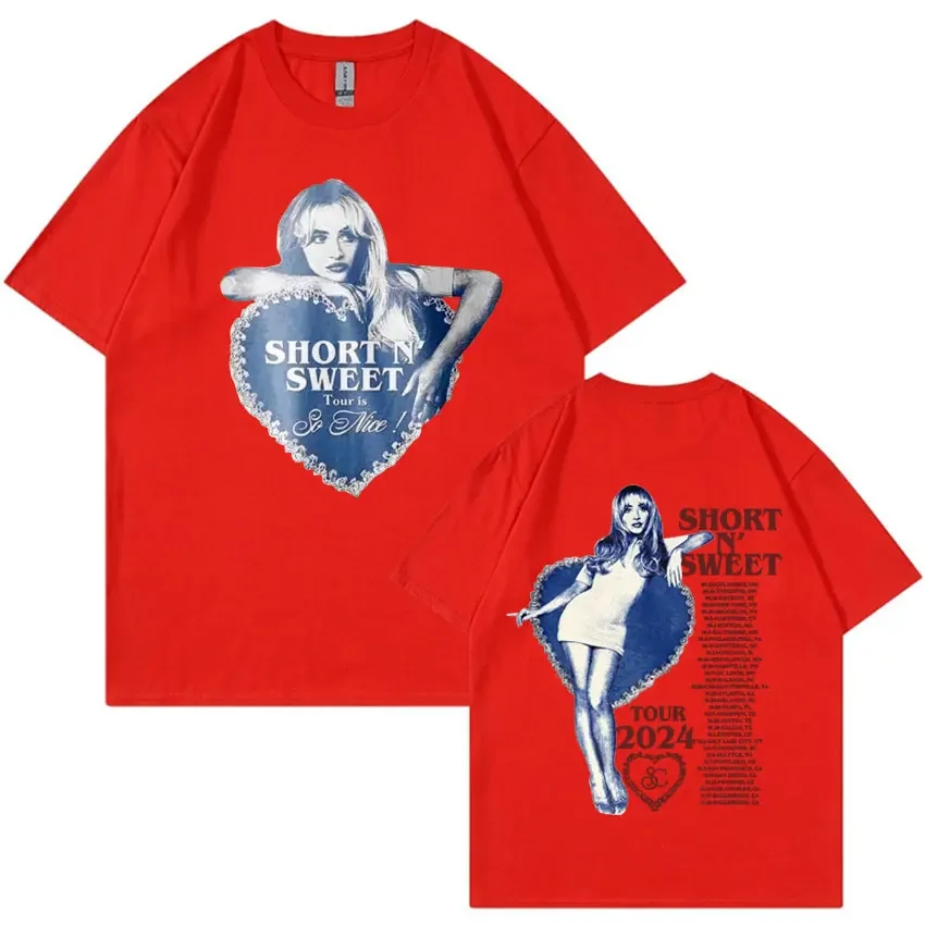 Sabrina Carpenter Album Short N' Sweet T-shirts Women Summer Y2k Tops Clothing Cotton Harajuku Fashion Men Streetwear T Shirt 3