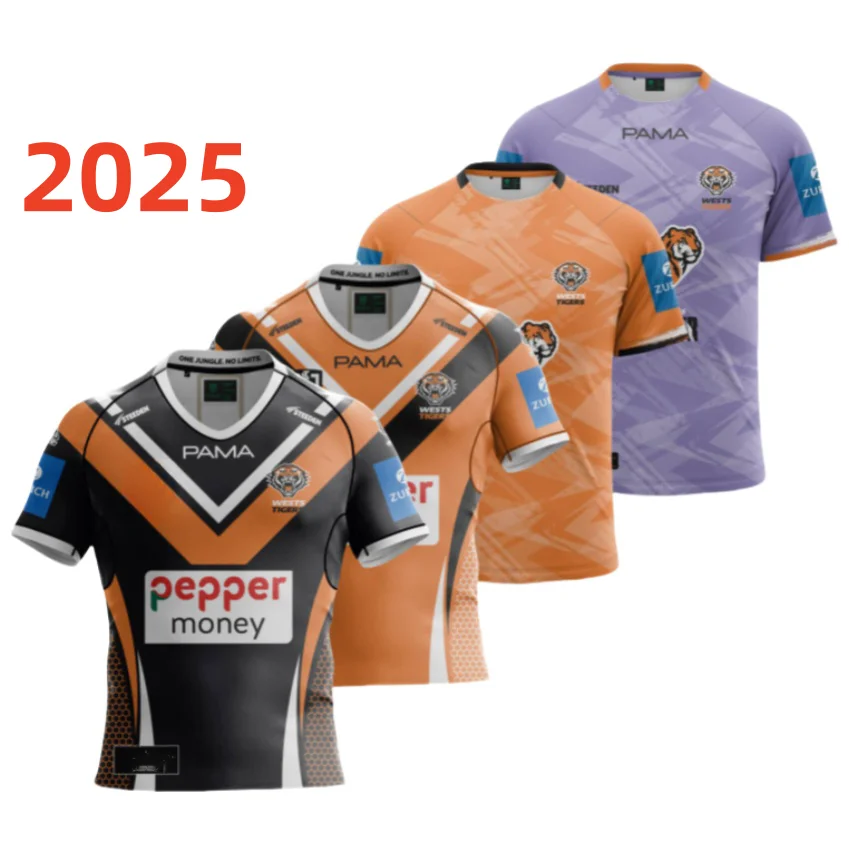 WESTS TIGERS HOME JERSEY/WESTS TIGERS TRAINING SHIRT (PRINT NAME AND NUMBER)