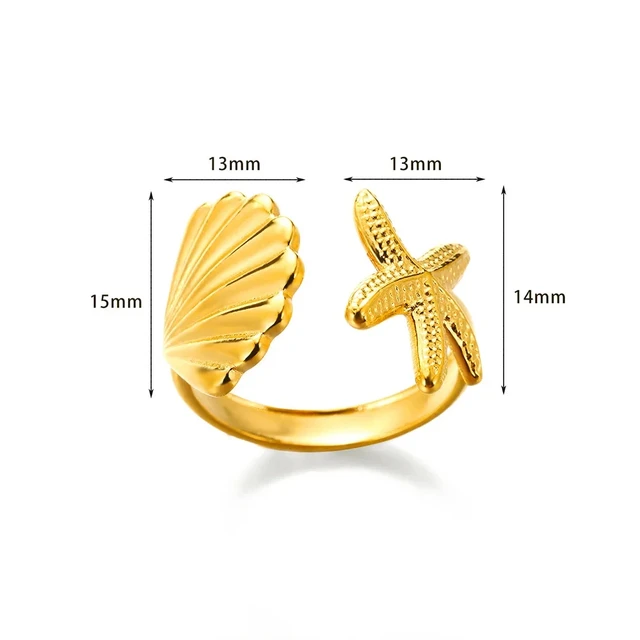 Bagues en acier inoxydable 316L pour femmes, couleur or réglable, petite étoile ouverte, bijoux féminins, cadeaux de mariage, nouvelle tendance