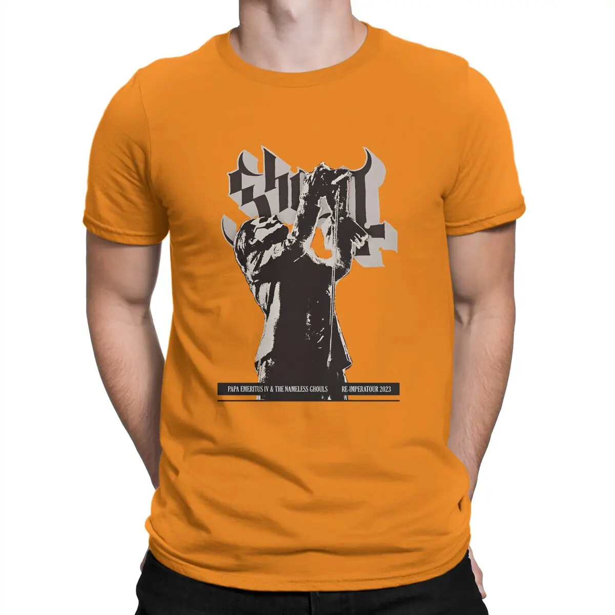 thumbnail image 1 of Camiseta de hombre con póster de banda, camiseta creativa, camiseta de manga corta con cuello redondo, algodón puro, regalo de cumpleaños, 1 of 7