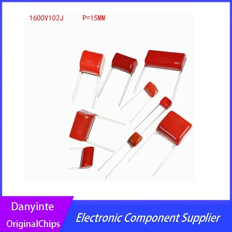 

NEW 10PCS CBB81 1600V102J 1NF 0.001UF 1.6KV 102J 1600V Pitch 15mm CBB Polypropylene Film Capacitor