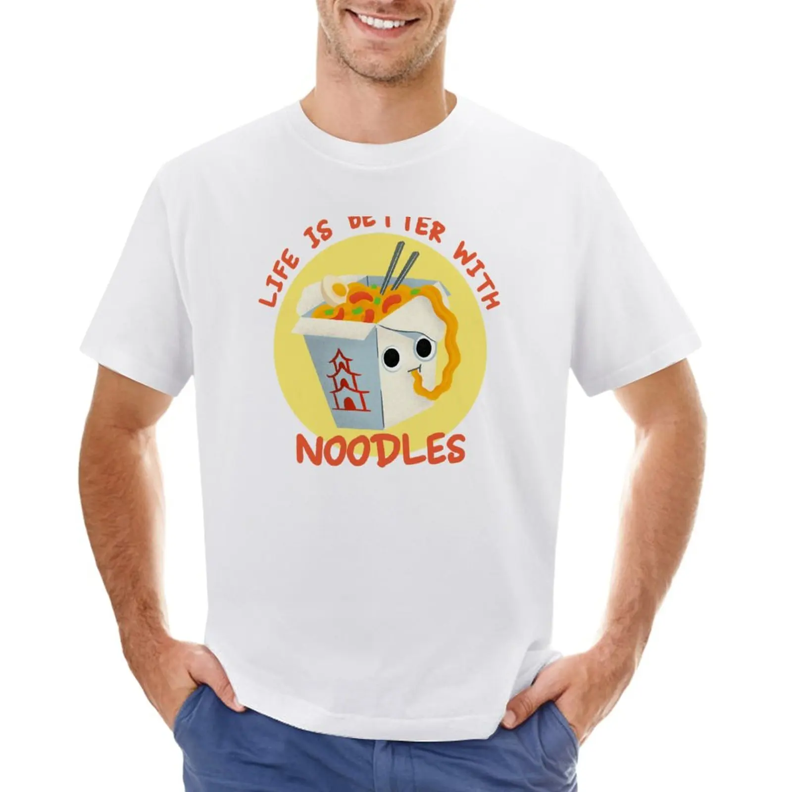 

Life is better with Noodles-Cute asian food lover quotes T-Shirt animal prinfor boys quick drying t shirt for men