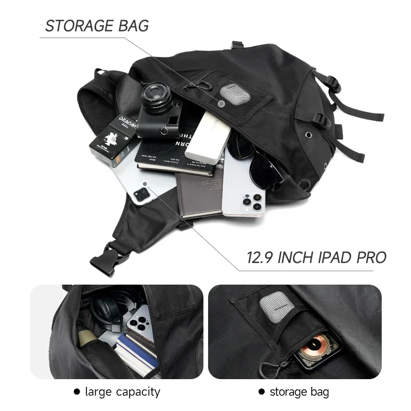 Waterproof Crossbody Bag for Men with Adjustable Buckle