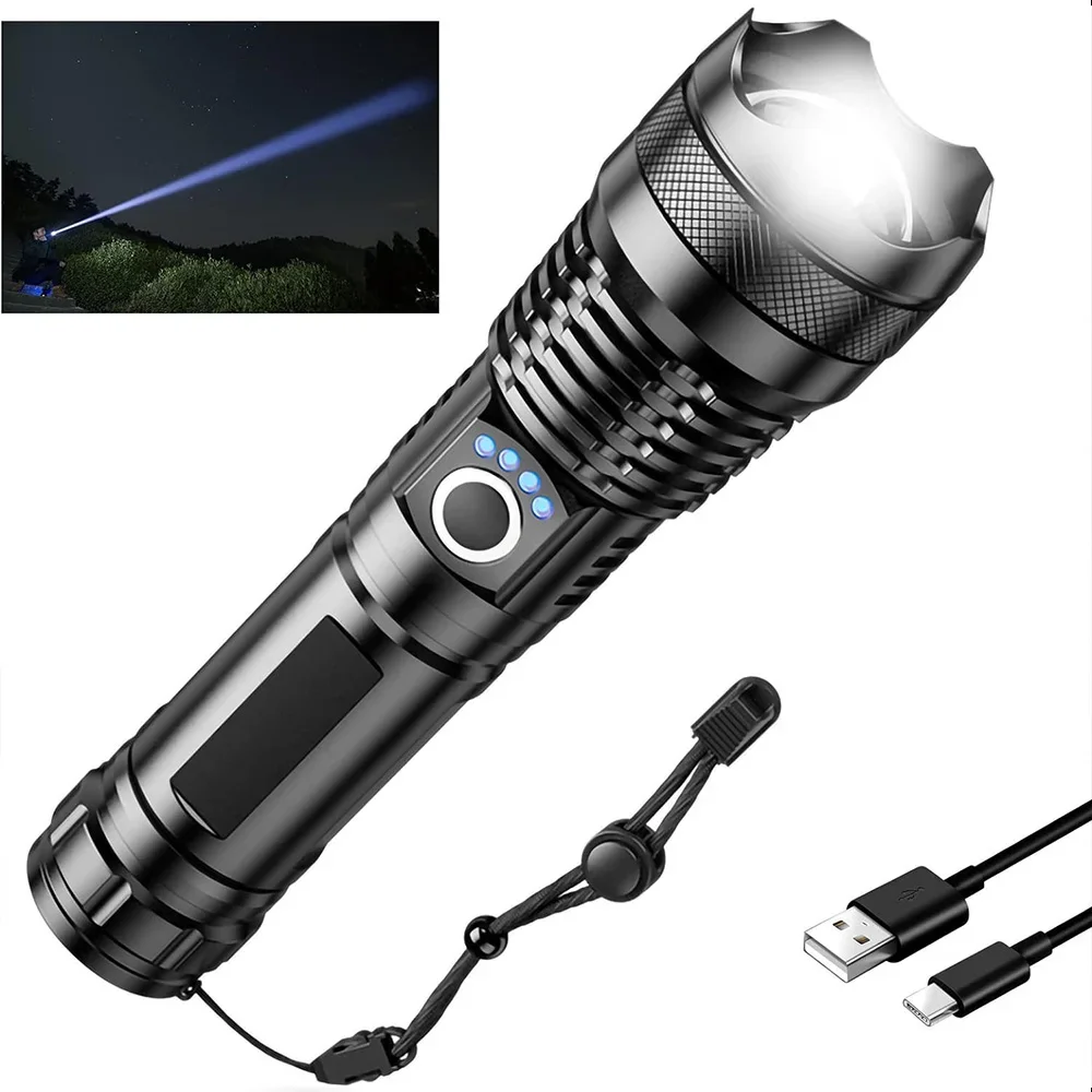 その他 234LMN WRPRF LED FLSHLT ggw725x Rechargeable LED Flashlights High Lumen,90,000 Lumens Super