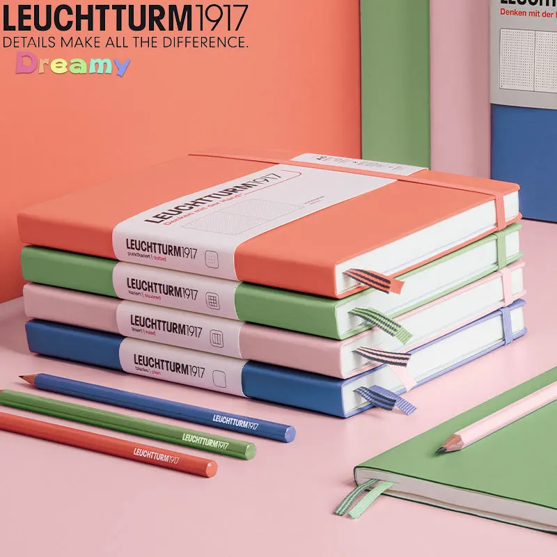 A5 LEUCHTTURM 1917 Notebook Simple Stationery Grid Lined Blank Dot Lattice  Acid-Free Paper Hard Copy Diary Book Record Open - AliExpress