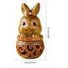 Mini Wood Pills Storage Can, 3D Carved Rabbit Designs Box, Pendant Accessories for Essential Oils and Small Items 6