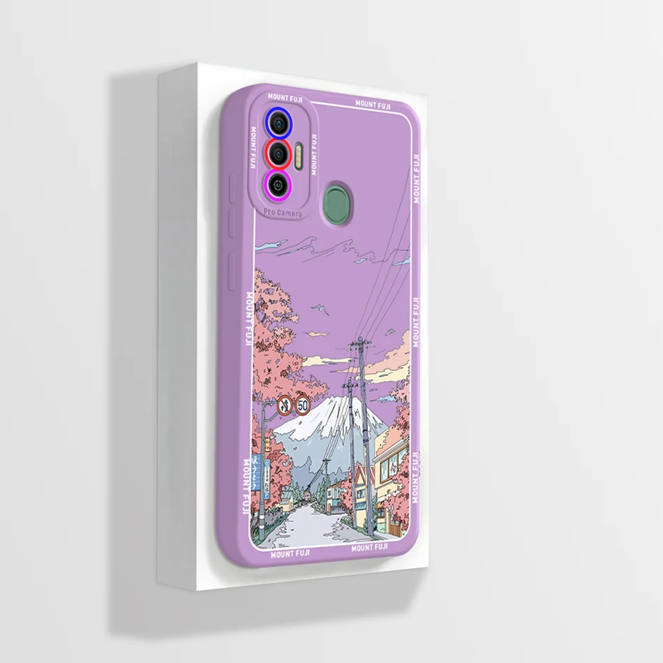 Cute Cartoon Flowers Silicone Phone Case - Soft Back Cover