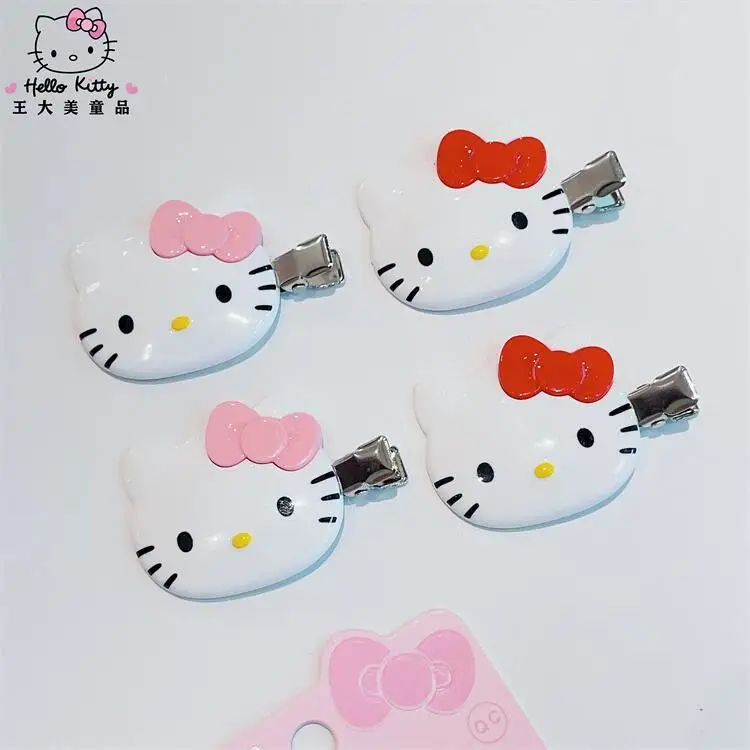 

Hellokitty Girl Hair Accessories Sarnio Cute Baby Headdress Cartoon Girl Heart Kt Doll Hairpin A Girl's Birthday Present