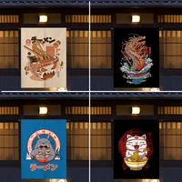 Japanese Ramen Noren Curtain Food Shop Restaurant Kitchen Entrance Cloth Doorway Curtains Oil Smoke Proof Partition Half-Curtain 1