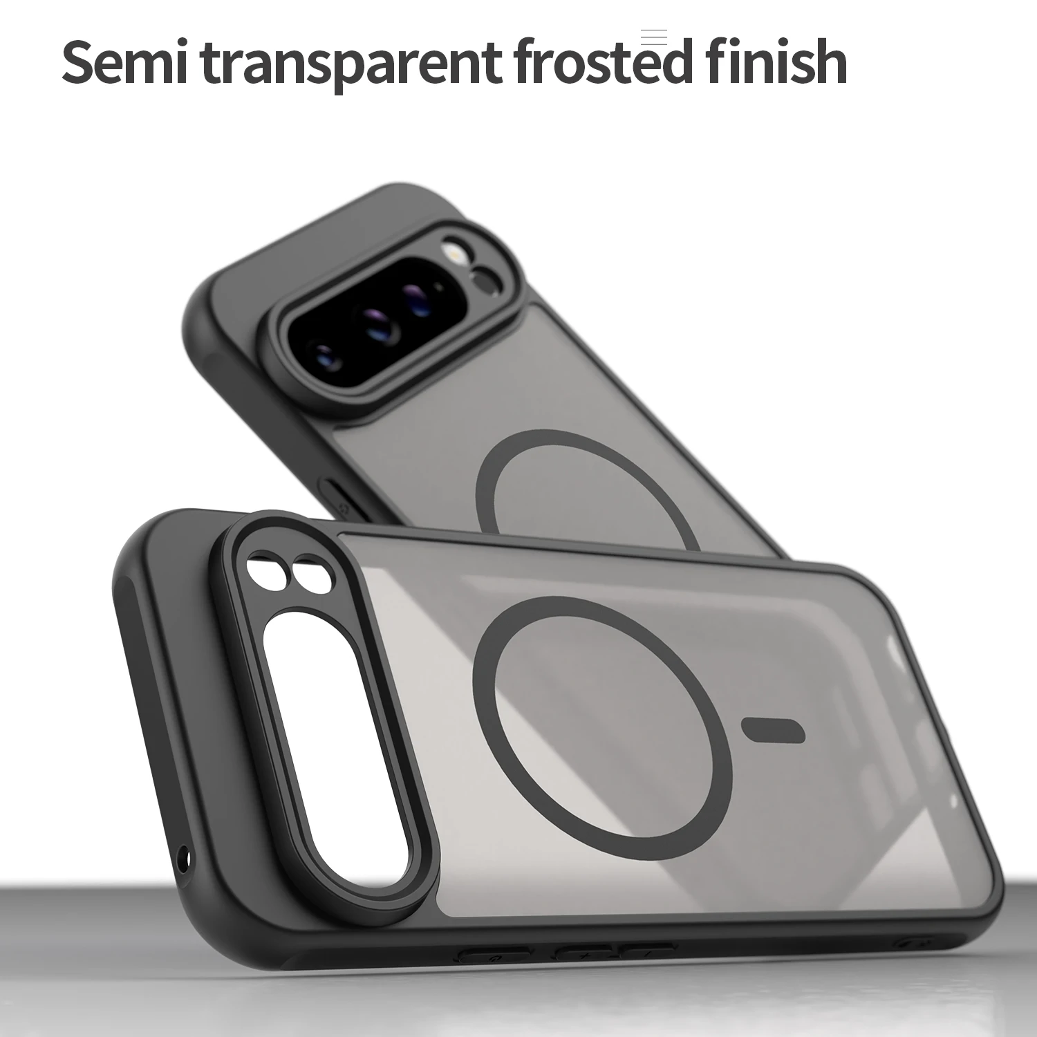 Luxury Armor Back Slim Matte Clear Wireless Charging Case
