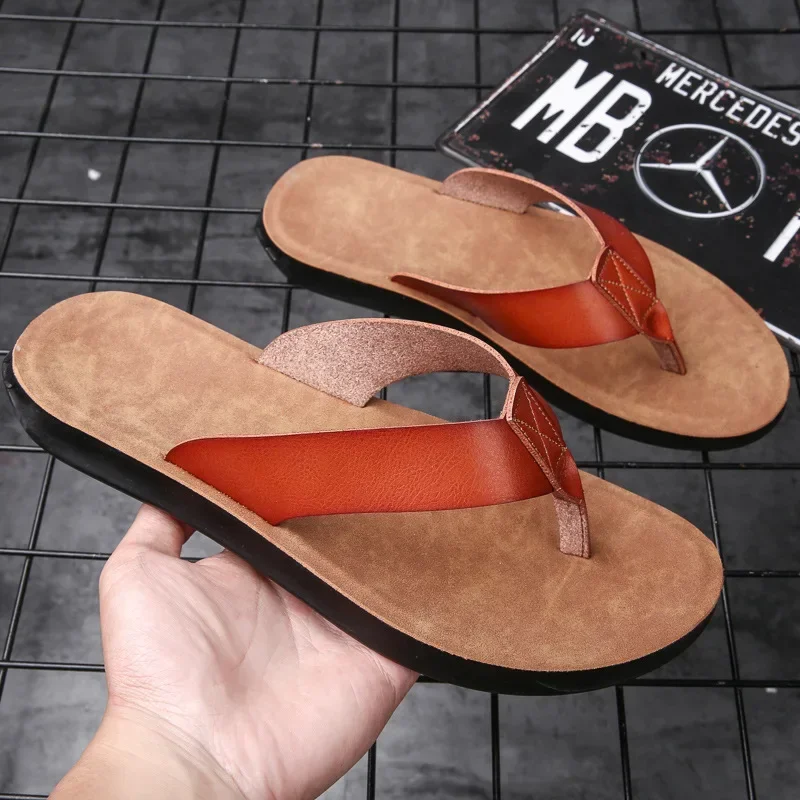Flip Flops Men Slippers 2025 Summer New Outdoor Wear-Resistant Non-slip Male Shoes Beach Fashion WaterProof Flat Sandals for Men - 5