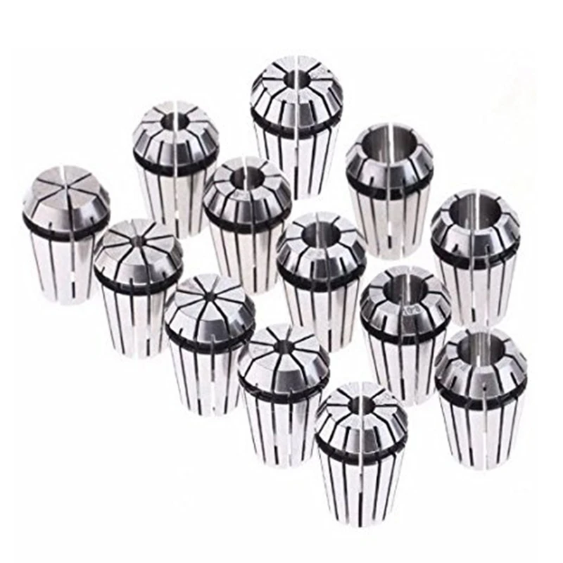 

1Set ER20 Spring Collet Set 0.005Mm Silver High Precision 1-13Mm For CNC Machining Center Engraving Lathe Tool Holder