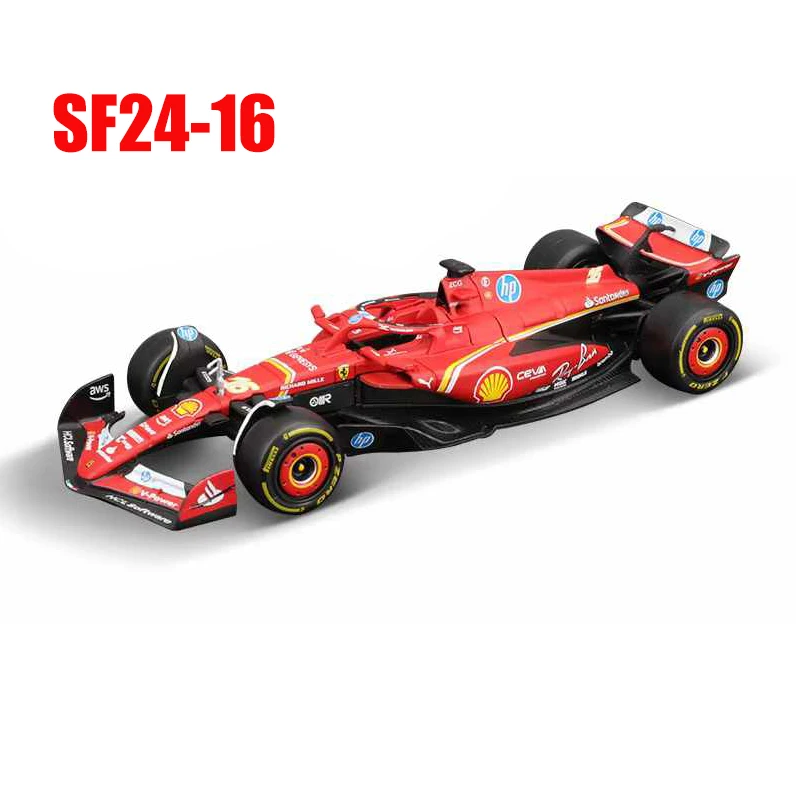 SF25 #44 #16 model car BBURAGO Ferrari SF24 F1 model, scale 1:43 2024, 16#, alloy luxury vehicle Christmas and Birthday Collecti