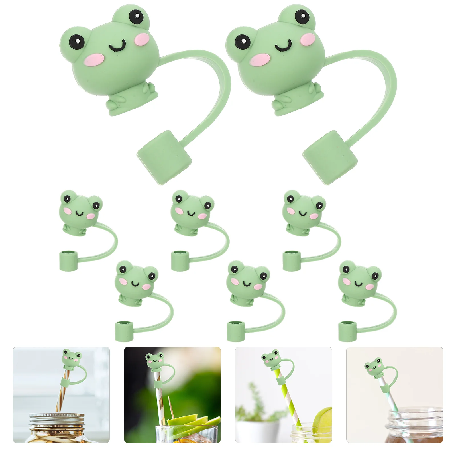 

8Pcs Drinking Straw Caps Decorative Straw Covers Straw End Plugs Caps Small Straw Caps Straw Sleeves