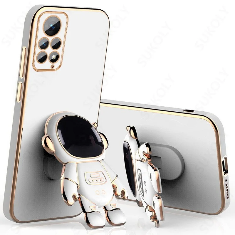 Placcatura 3D Astronauta Caso Del Basamento Per Xiaomi Redmi Nota 11 10 9 Pro 11s 10s 9s Mi 11 Lite 5G NE 11T 10T Poco F3 X3 NFC M3 _voghion.com