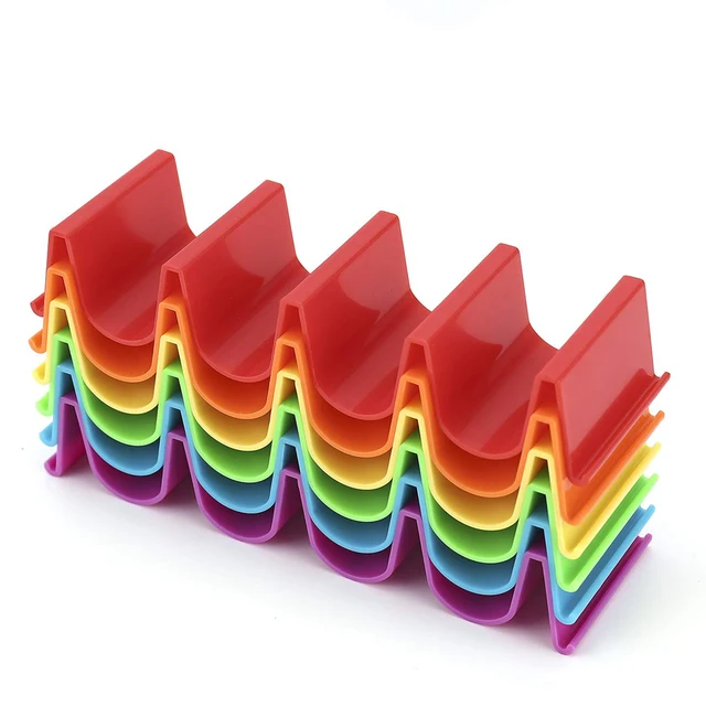 Mexican Roll Rack Taco Holder Tortilla Pancake Stand Holder Creative Wave Shape Tray Holder Taco Cake Rack Kitchen Gadgets 4