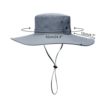 Sun Hat Wide Brim UV Protection Foldable Bucket Hat for Fishing Hiking Camping 12CM Brim 3
