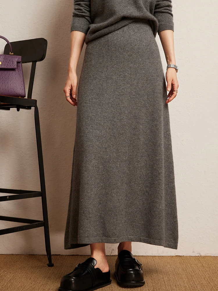 Korean Long Skirt Cashmere Detail 34